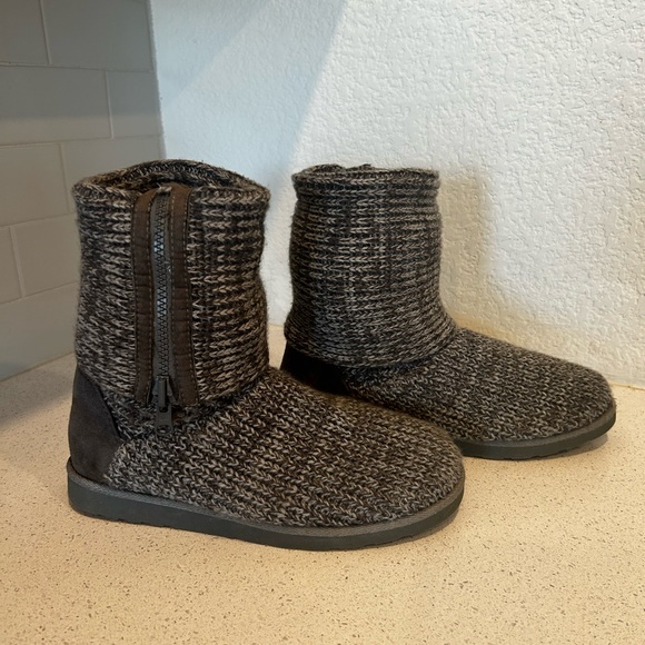 Gray Sweater Boots - Picture 3 of 7